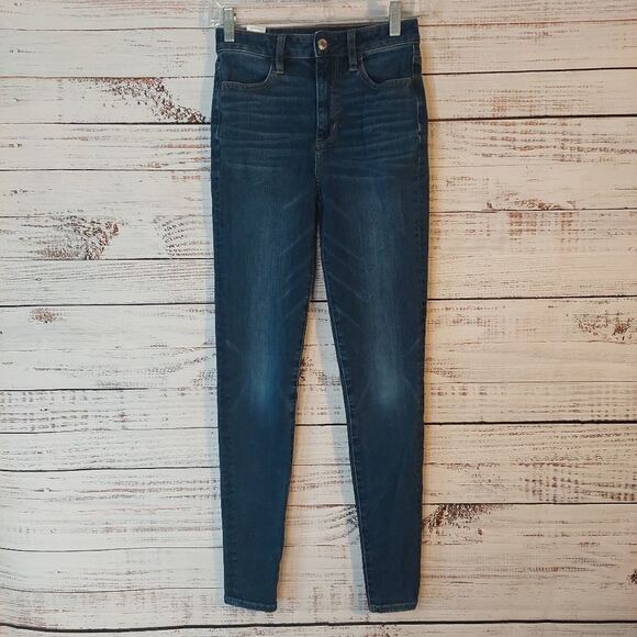 Womans American Eagle Super High Rise Jeggings 360° Ne(x)t Level Stretch - Picture 2 of 16